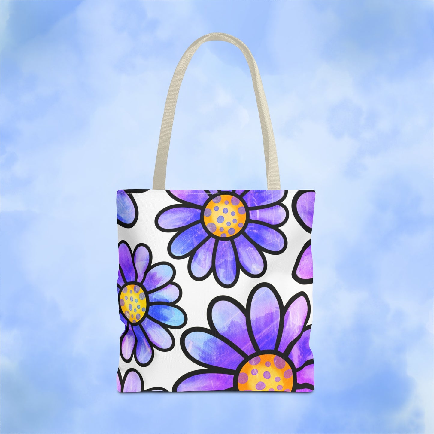 Purple Florals Tote Bag