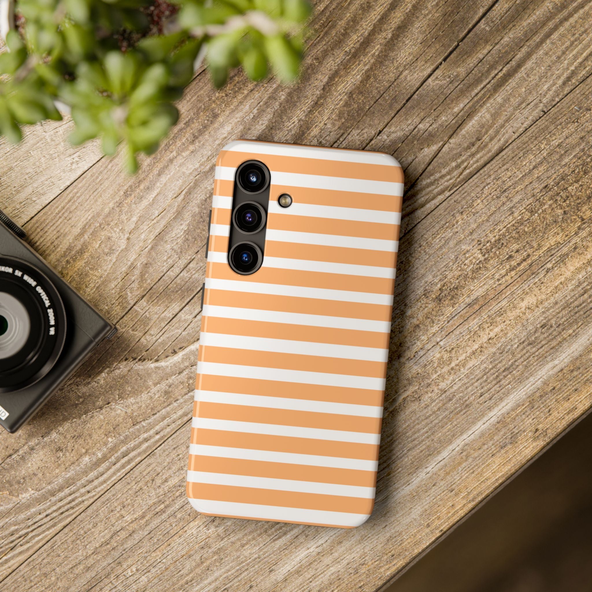 Orange Stripe Lines Phone Case (Apple & Android)