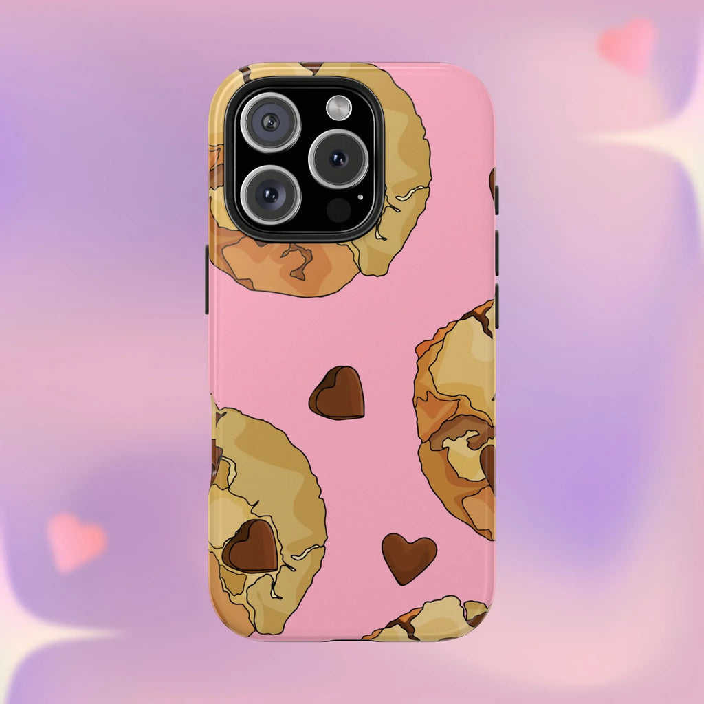 Chocolate Chip Cookies Phone Case (Apple & Android) - Pink Sweetheart
