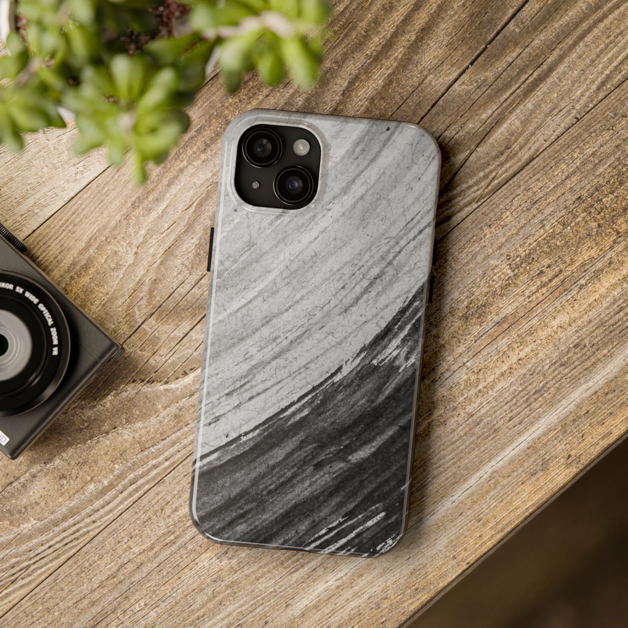 Black & Gray Phone Case (Apple & Android)