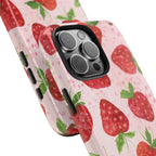 Cute Strawberries Phone Case (Apple & Android) - Pink Sweetheart