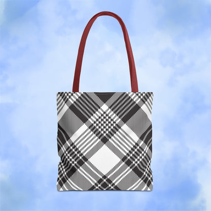 Black Check Tote Bag