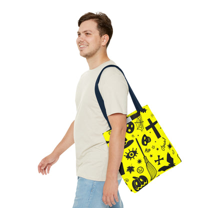 Spooky Neon Halloween Tote Bag