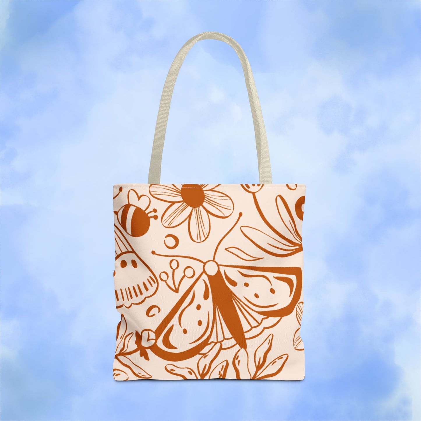 Autumn Butterfly Floral Tote Bag