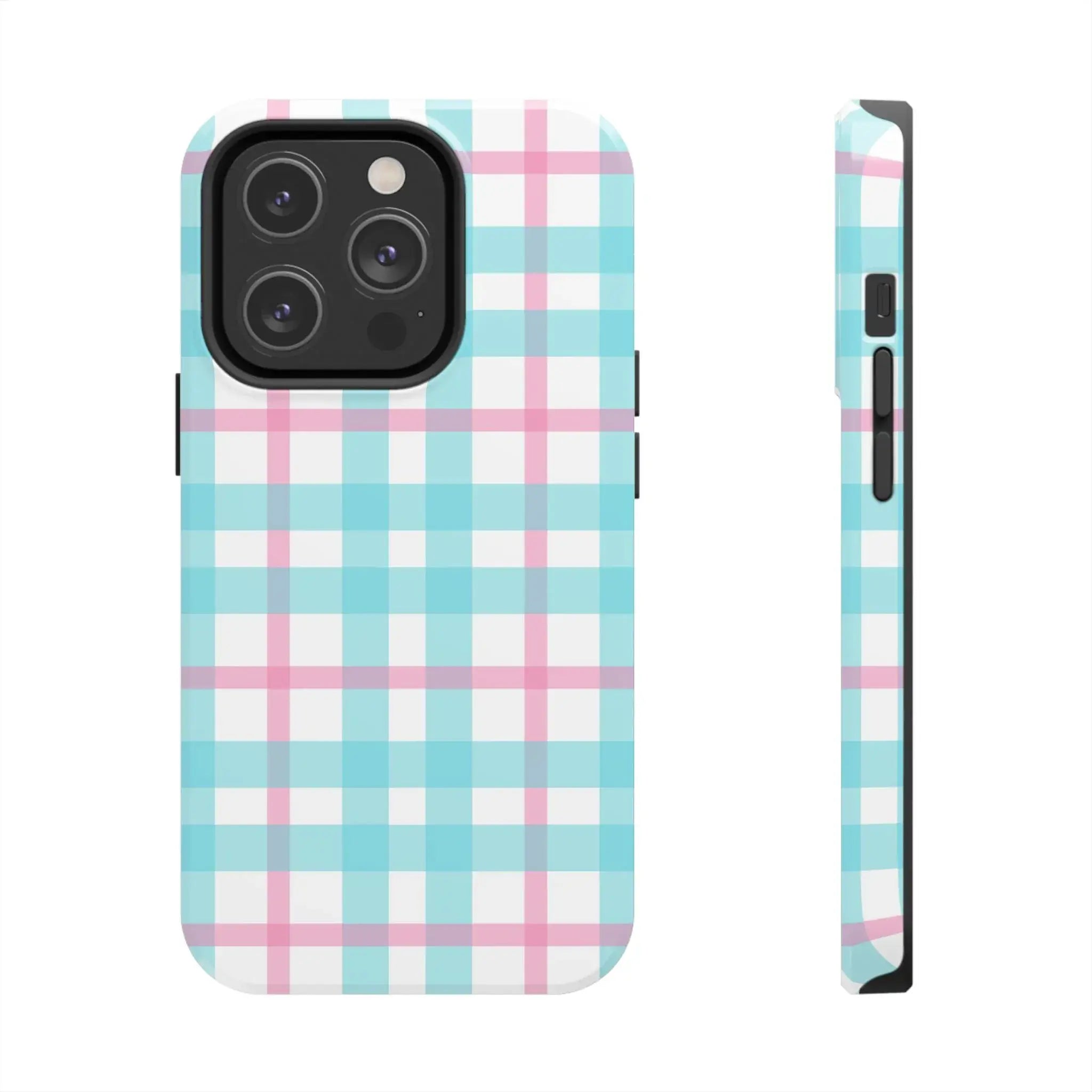 Pastel Gingham Phone Case (Apple & Android) - Pink Sweetheart