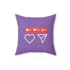Almohada cuadrada de compromiso de influencer - Púrpura