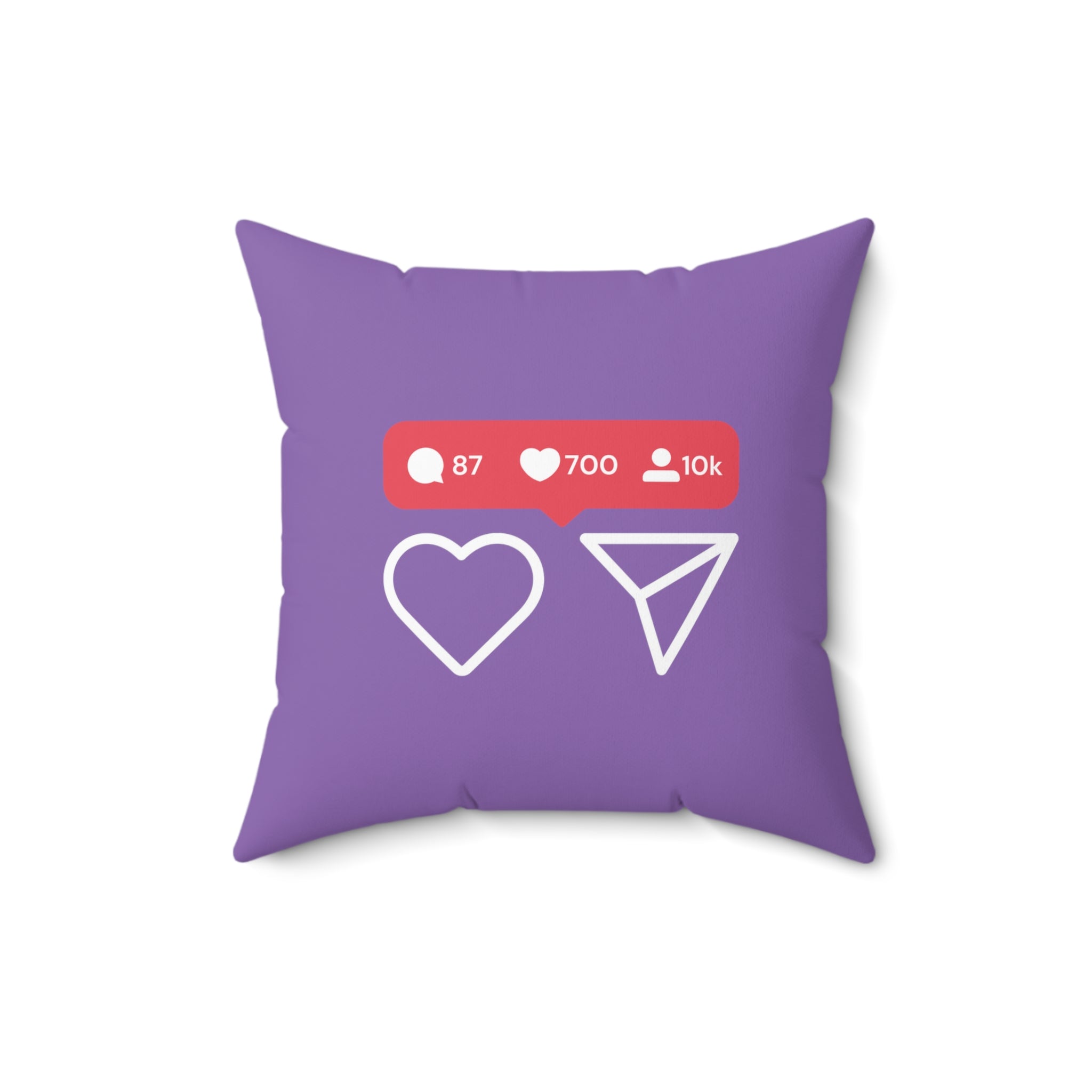 Influencer Engagement Square Pillow - Purple