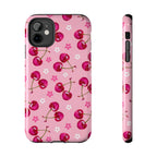 Pink Cherry Sparkle Pattern Tough Phone Case (Apple & Android) - Pink Sweetheart