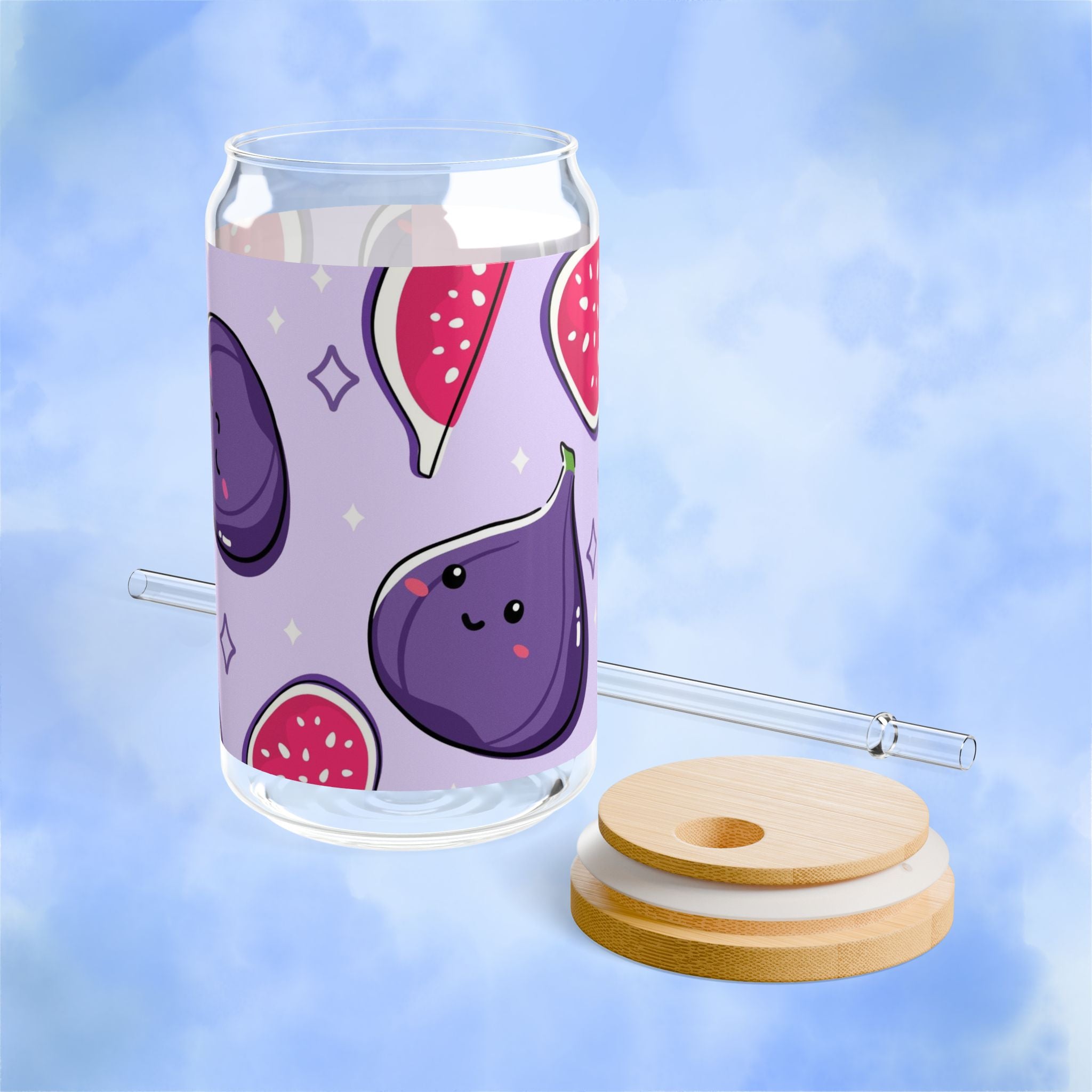 Cute Baby Fig Sipper Glass, 16oz