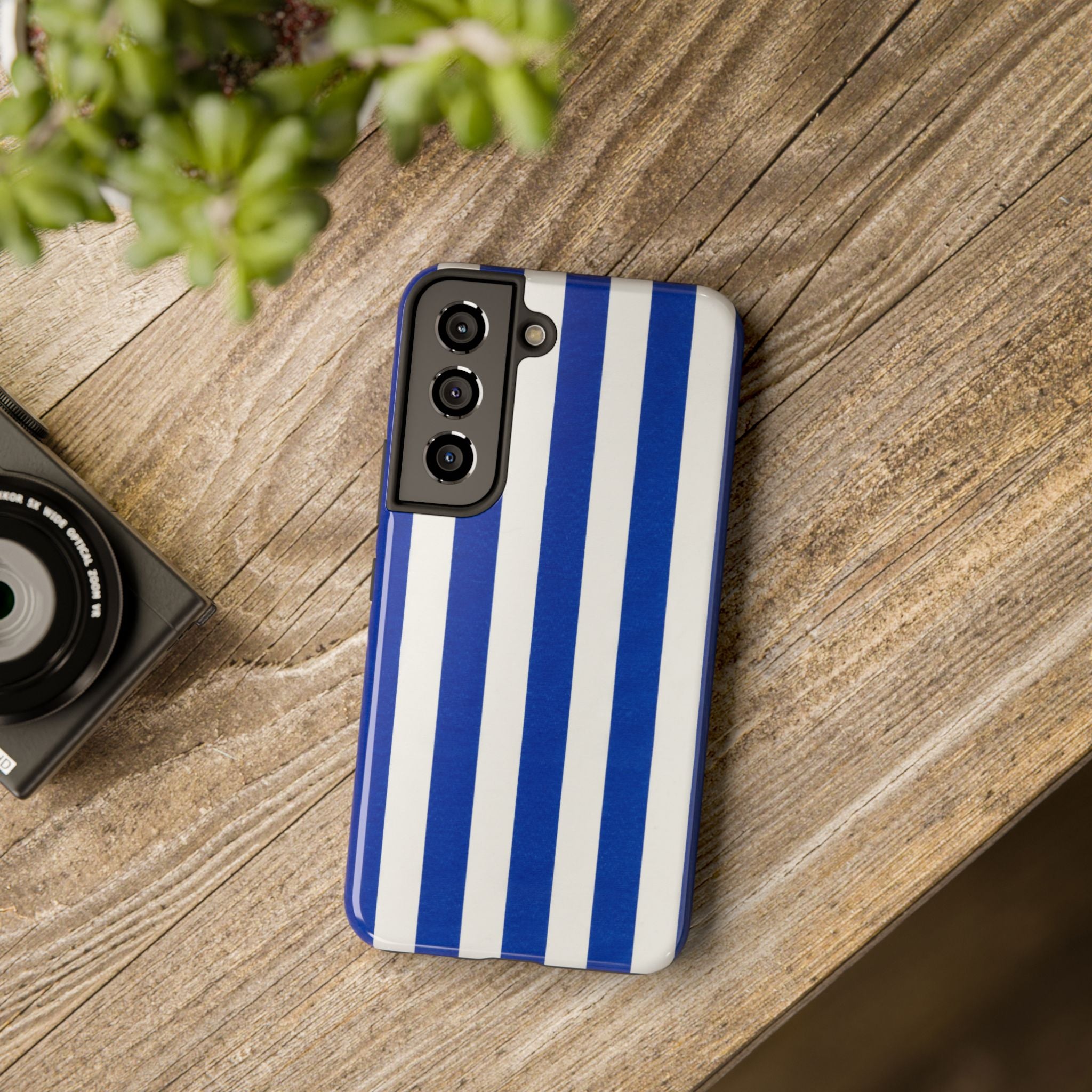 Blue & White Stripes Phone Case (Apple & Android)