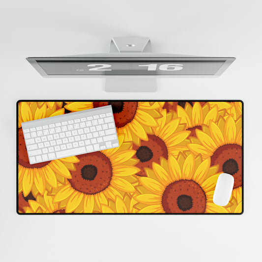 Blooming Sunflower Desk Mat