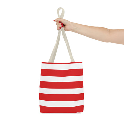 Red & White Peppermint Tote Bag