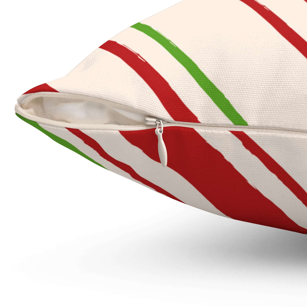 Granny's Peppermint Candy Square Pillow