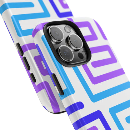 Abstract Neon Maze Phone Case