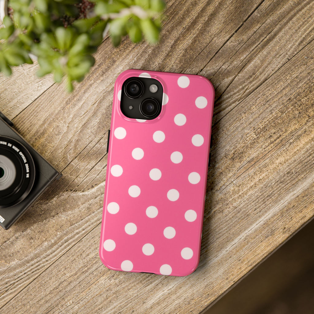 Pink Polka Dot Phone Case (Apple & Android)