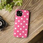 Pink Polka Dot Phone Case (Apple & Android)