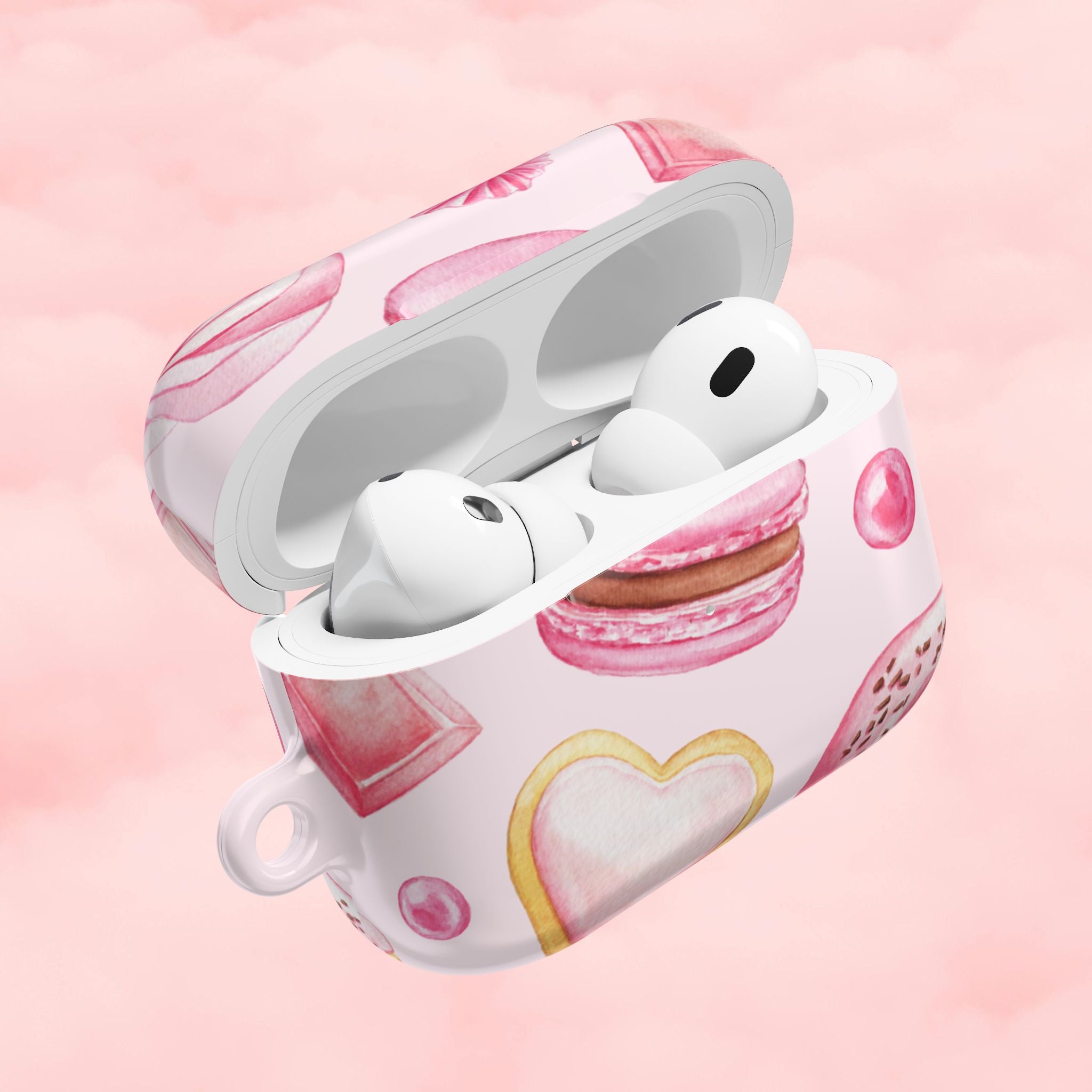 Pink Macaron Sweets Airpod Case