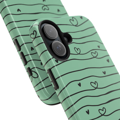 Scribble Love Hearts Phone Case