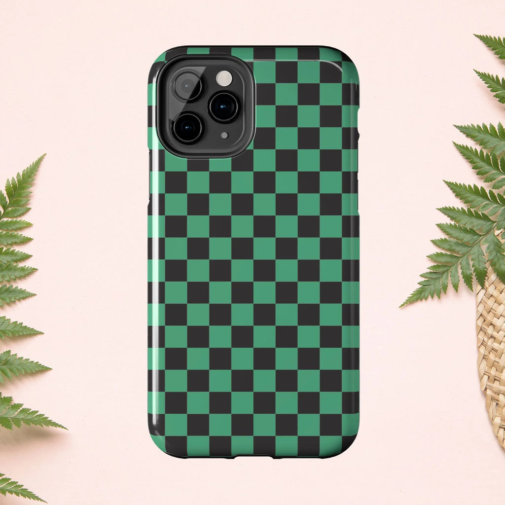 Checkered Kimono Tough Phone Case (Apple & Android) - Pink Sweetheart