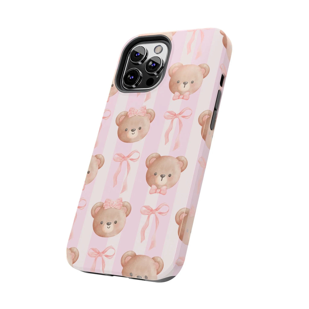 Cuddly Teddy Bear Phone Case (Apple & Android) - Pink Sweetheart
