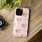 Cuddly Teddy Bear Phone Case (Apple & Android) - Pink Sweetheart