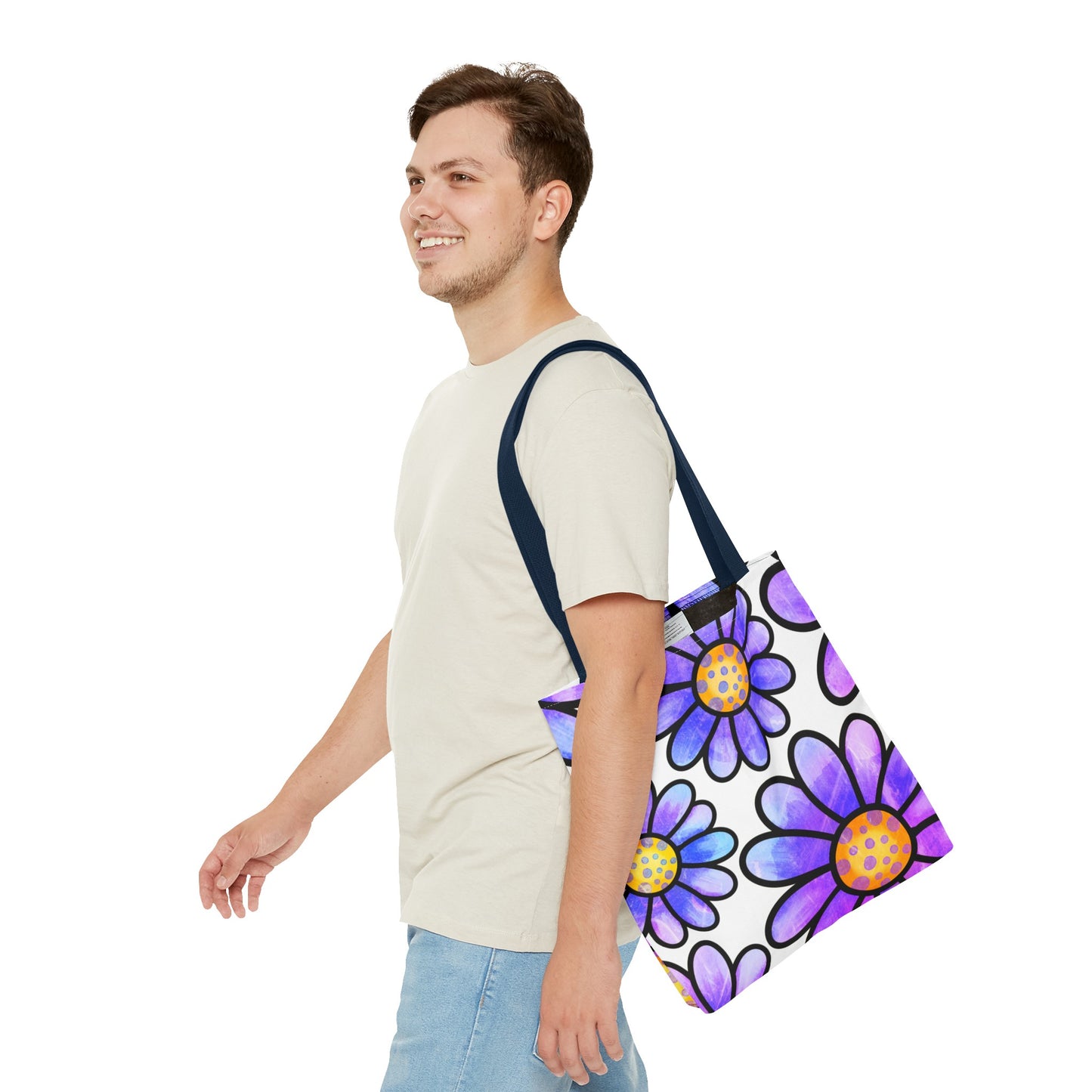 Purple Florals Tote Bag