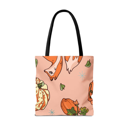 Foxy Pumpkin Patch Tote Bag