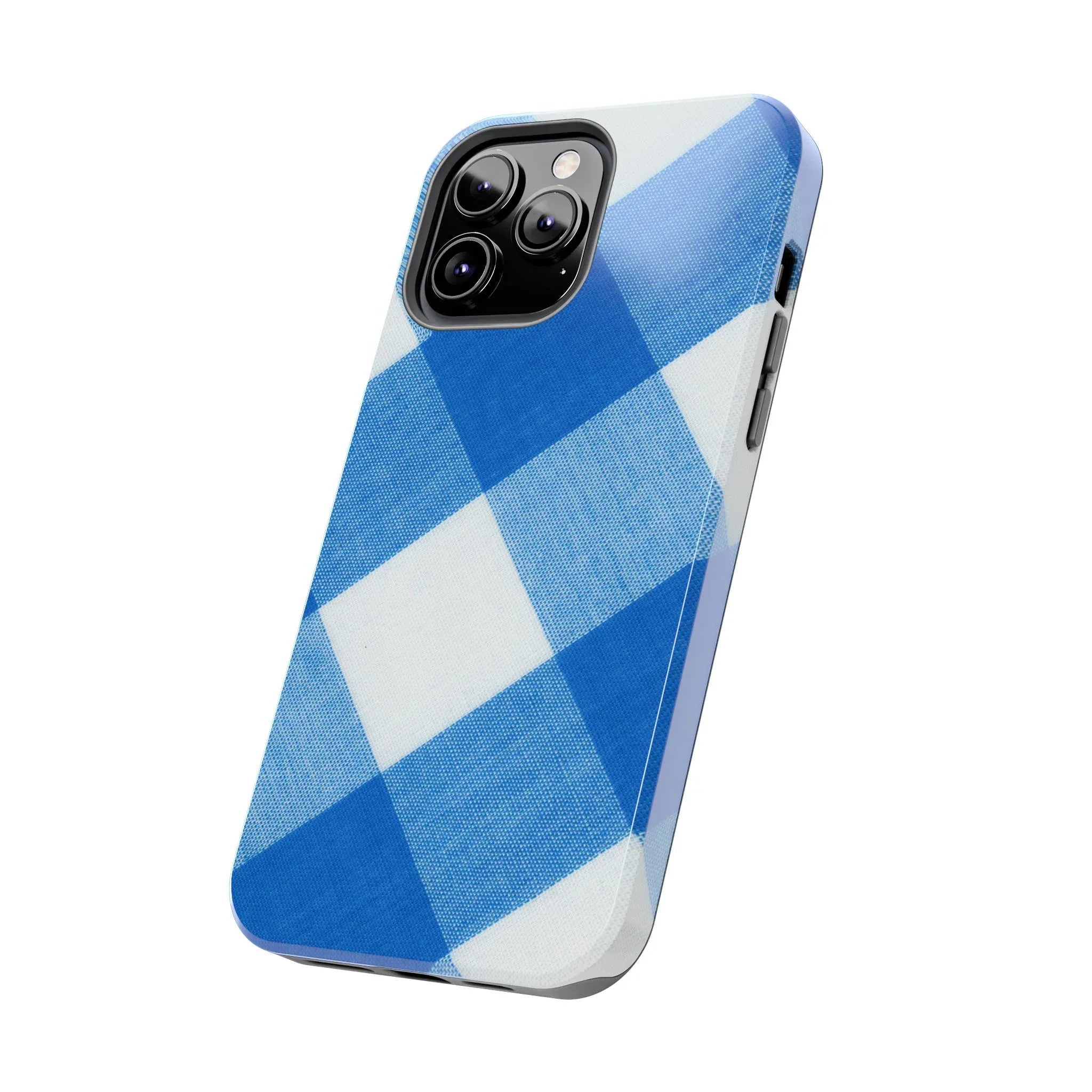 Classic Blue Gingham Phone Case (Apple & Android) - Pink Sweetheart