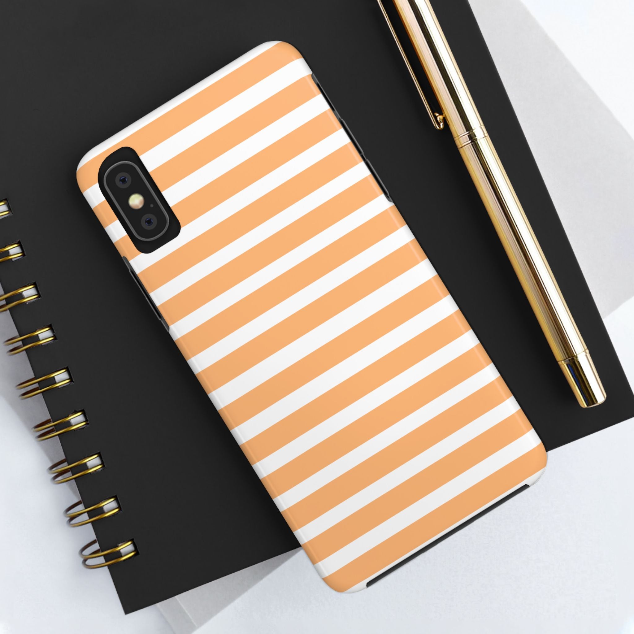 Orange Stripe Lines Phone Case (Apple & Android)