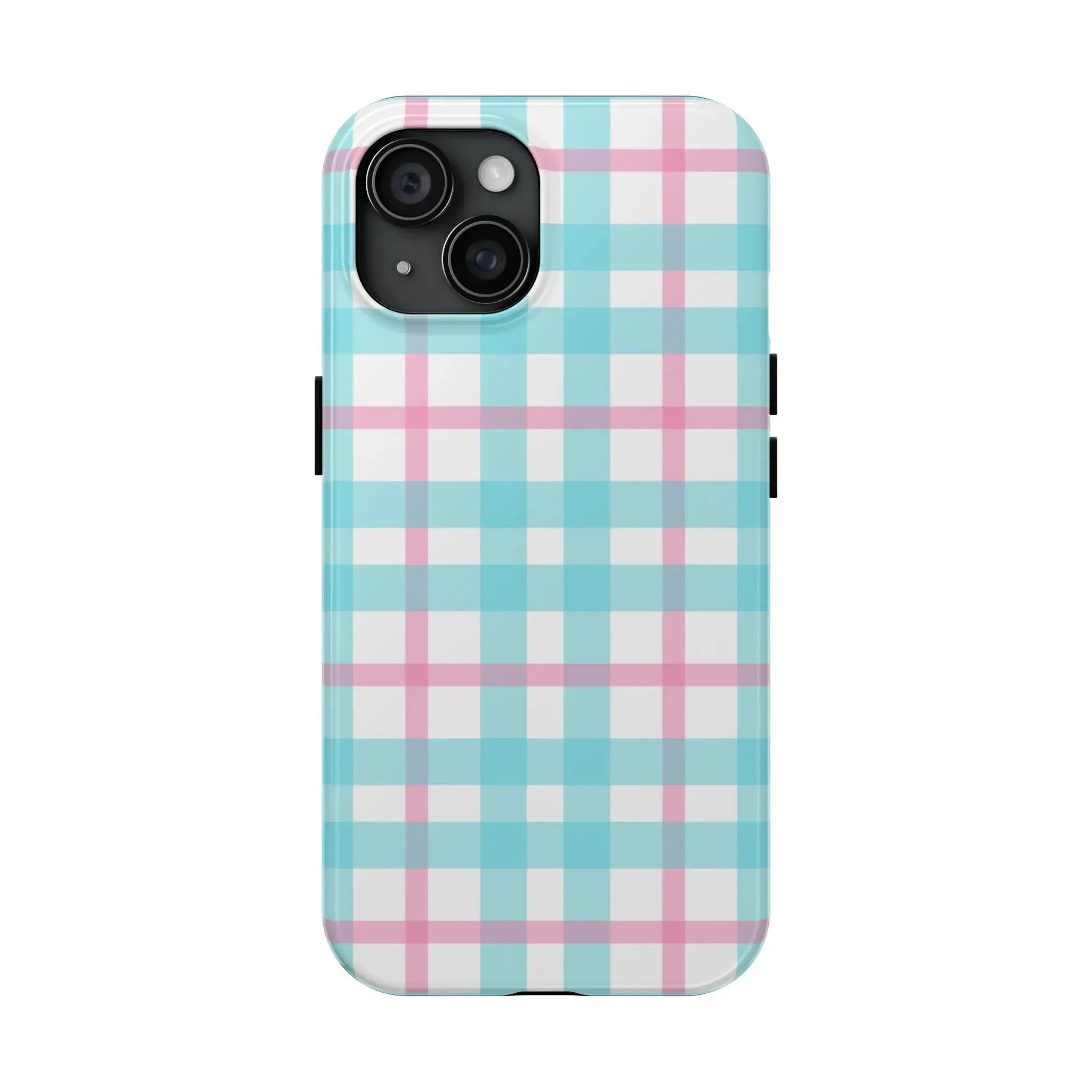 Pastel Gingham Phone Case (Apple & Android) - Pink Sweetheart