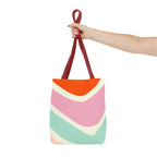 Retro Color Wave Tote Bag