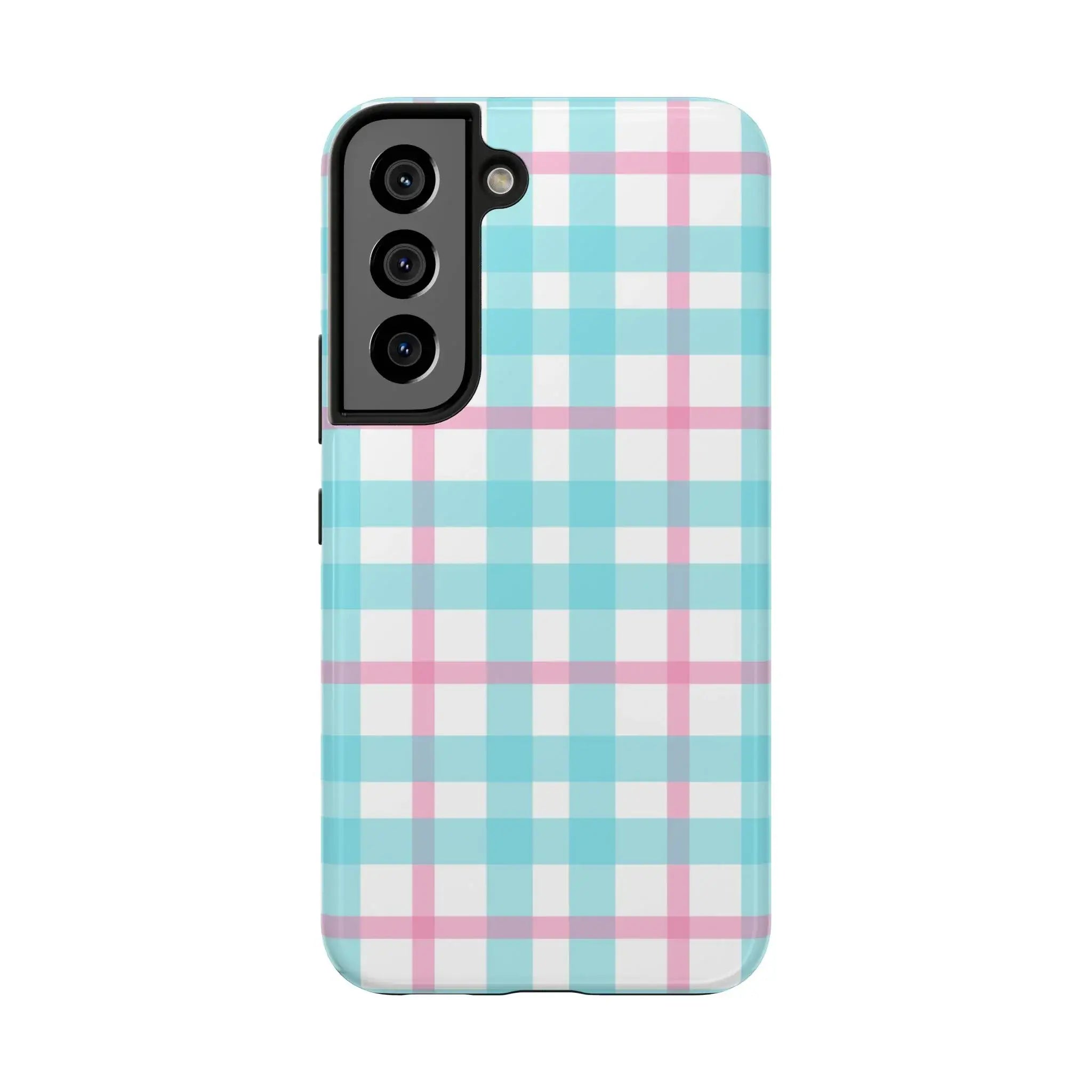 Pastel Gingham Phone Case (Apple & Android) - Pink Sweetheart