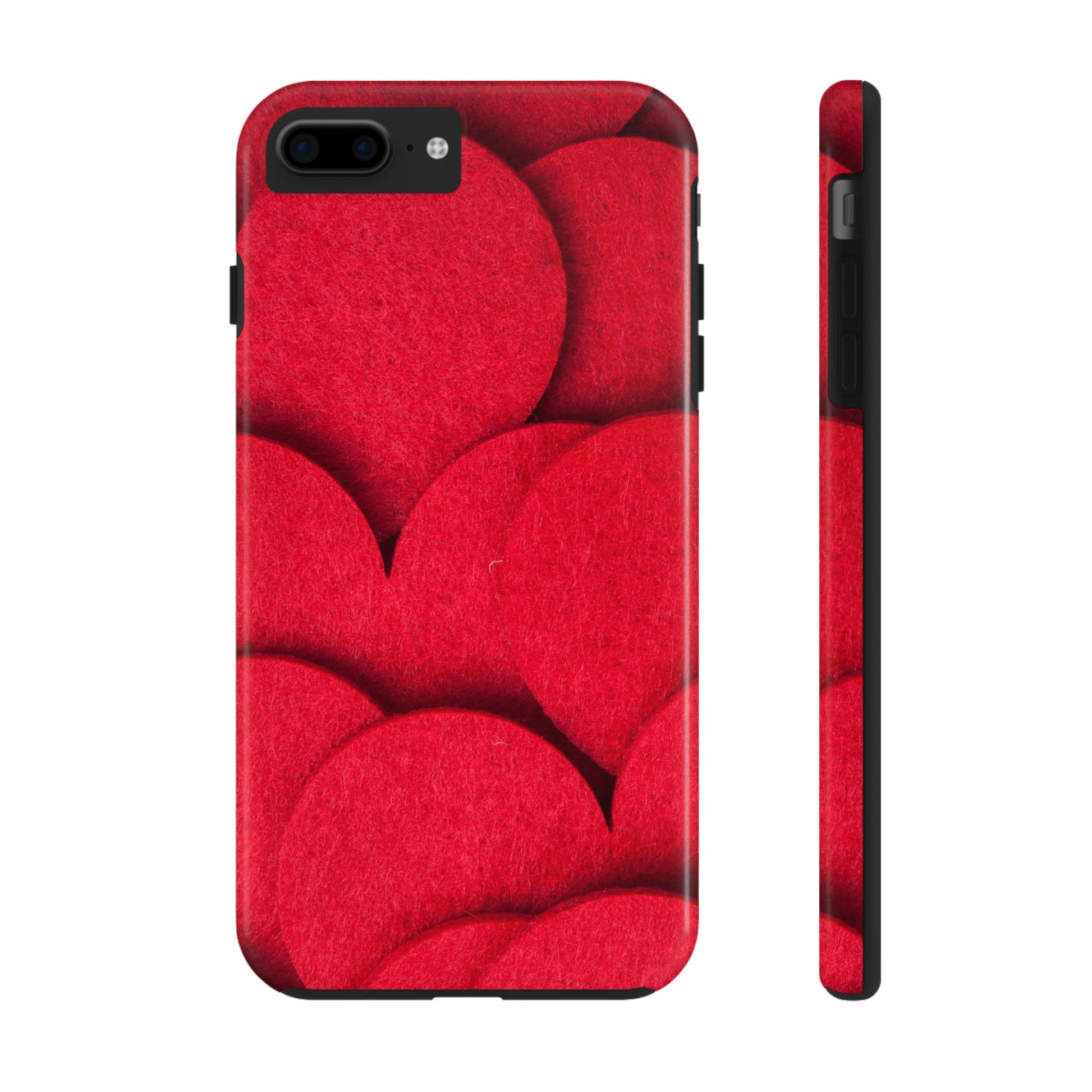 Big Red Felt Hearts Phone Case (Apple & Android)