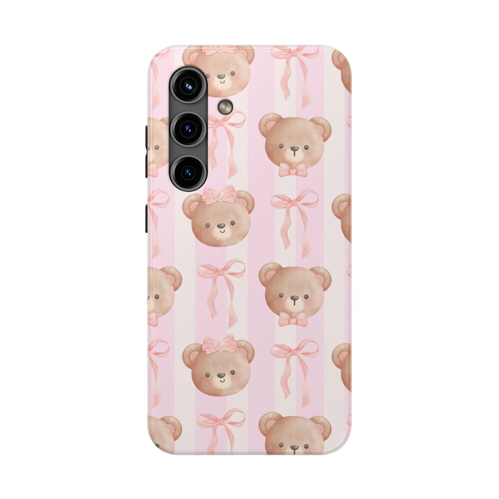 Cuddly Teddy Bear Phone Case (Apple & Android) - Pink Sweetheart