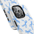 Lacey Baby Blue Ribbons Phone Case (Apple & Android) - Pink Sweetheart