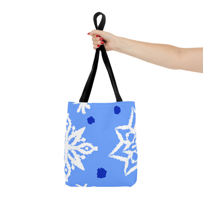 Blue Winter Snowflakes Tote Bag