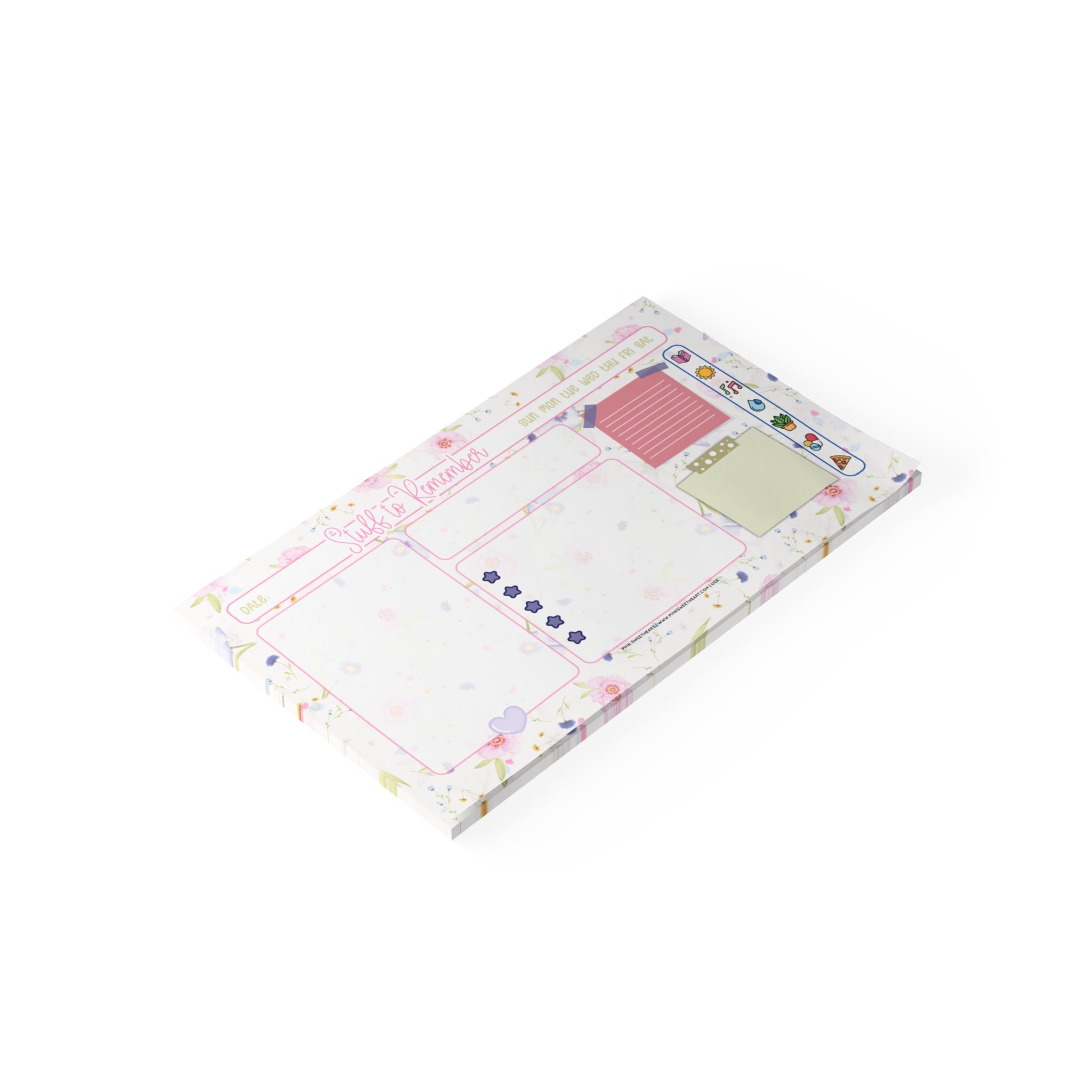 Soft Sweet Florals Sticky Note Pad