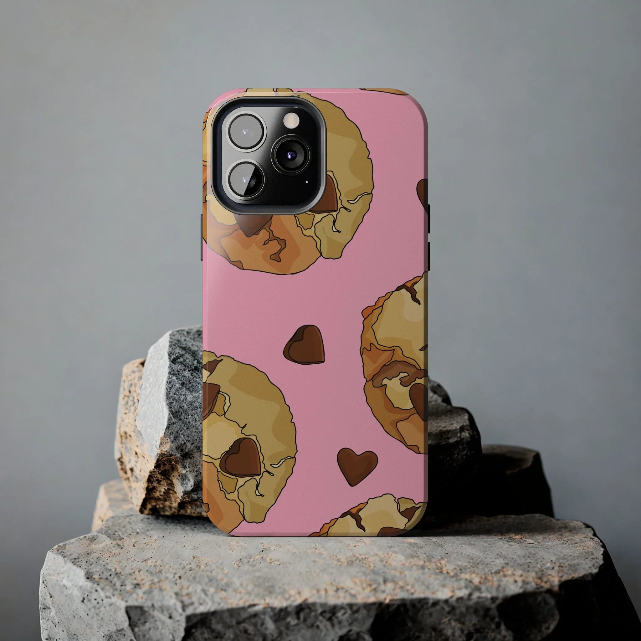 Chocolate Chip Cookies Phone Case (Apple & Android) - Pink Sweetheart