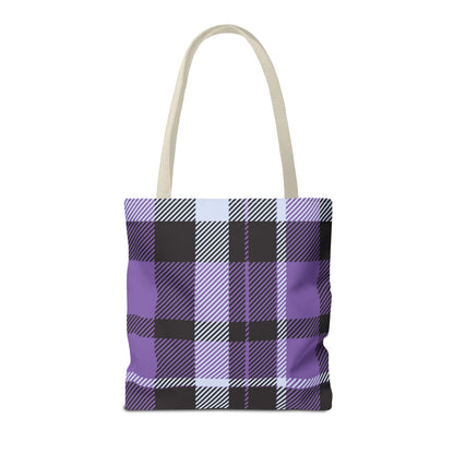 Purple Tartan Plaid Tote Bag