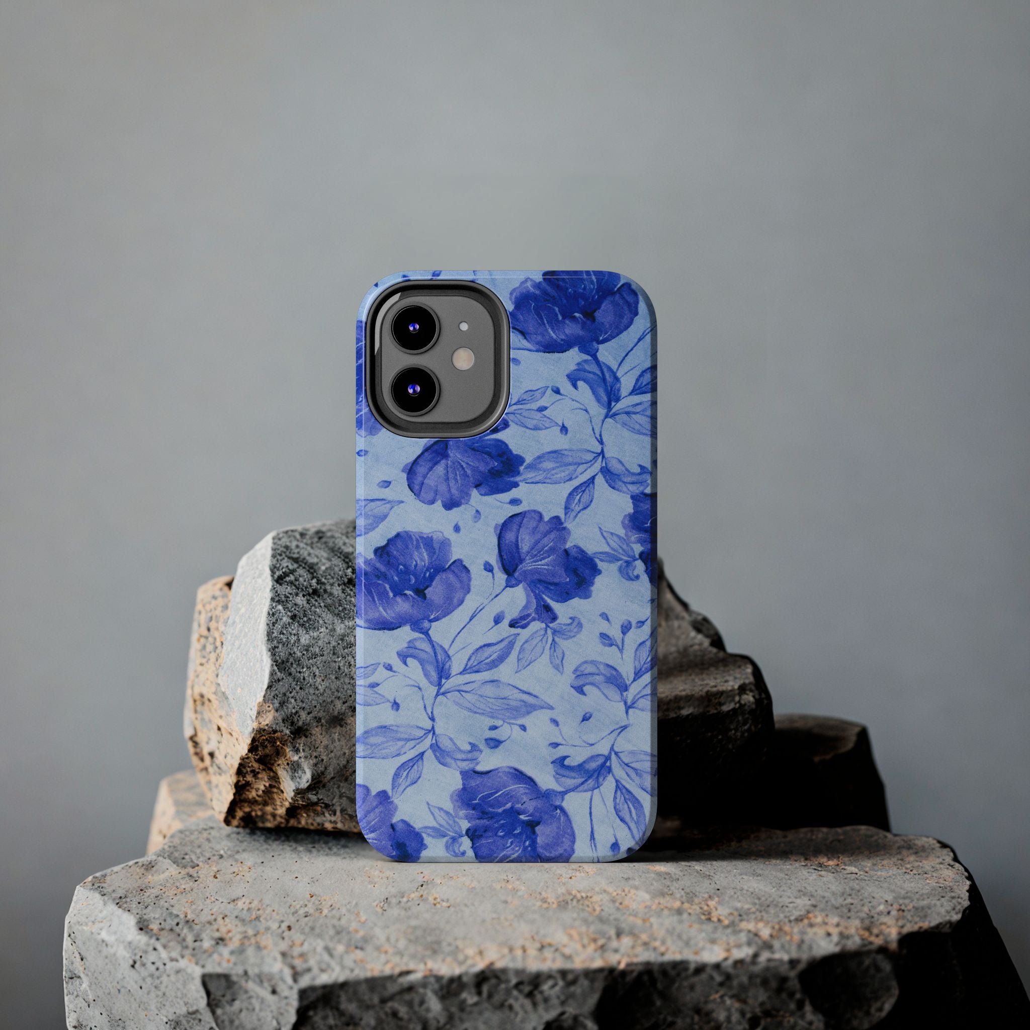 Blue Floral Pattern Phone Case (Apple & Android)