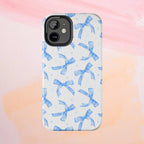 Lacey Baby Blue Ribbons Phone Case (Apple & Android) - Pink Sweetheart