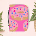 Cute Glazed Donut Book Cover - Pink Sweetheart