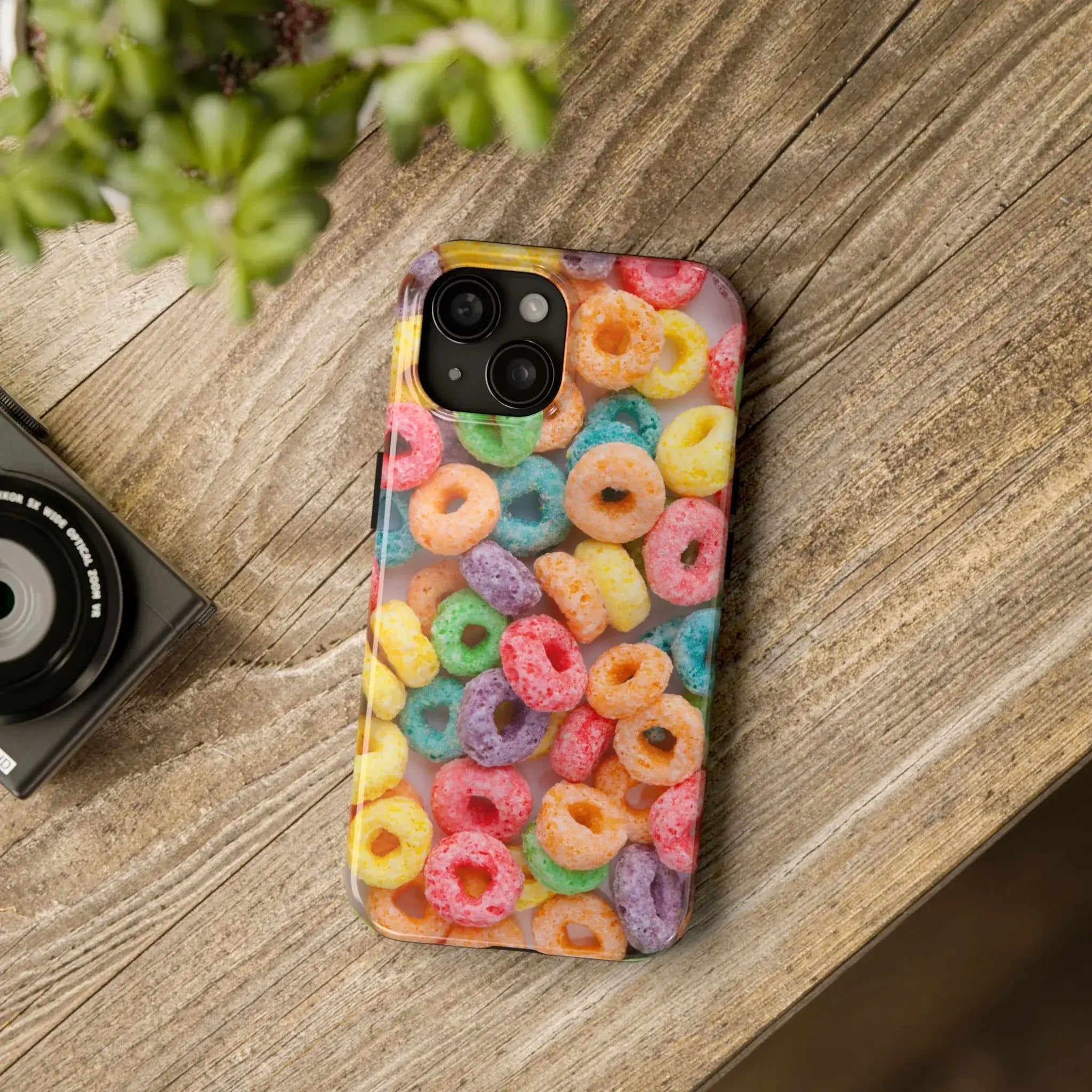 Morning Cereal Loops Phone Case (Apple & Android) - Pink Sweetheart