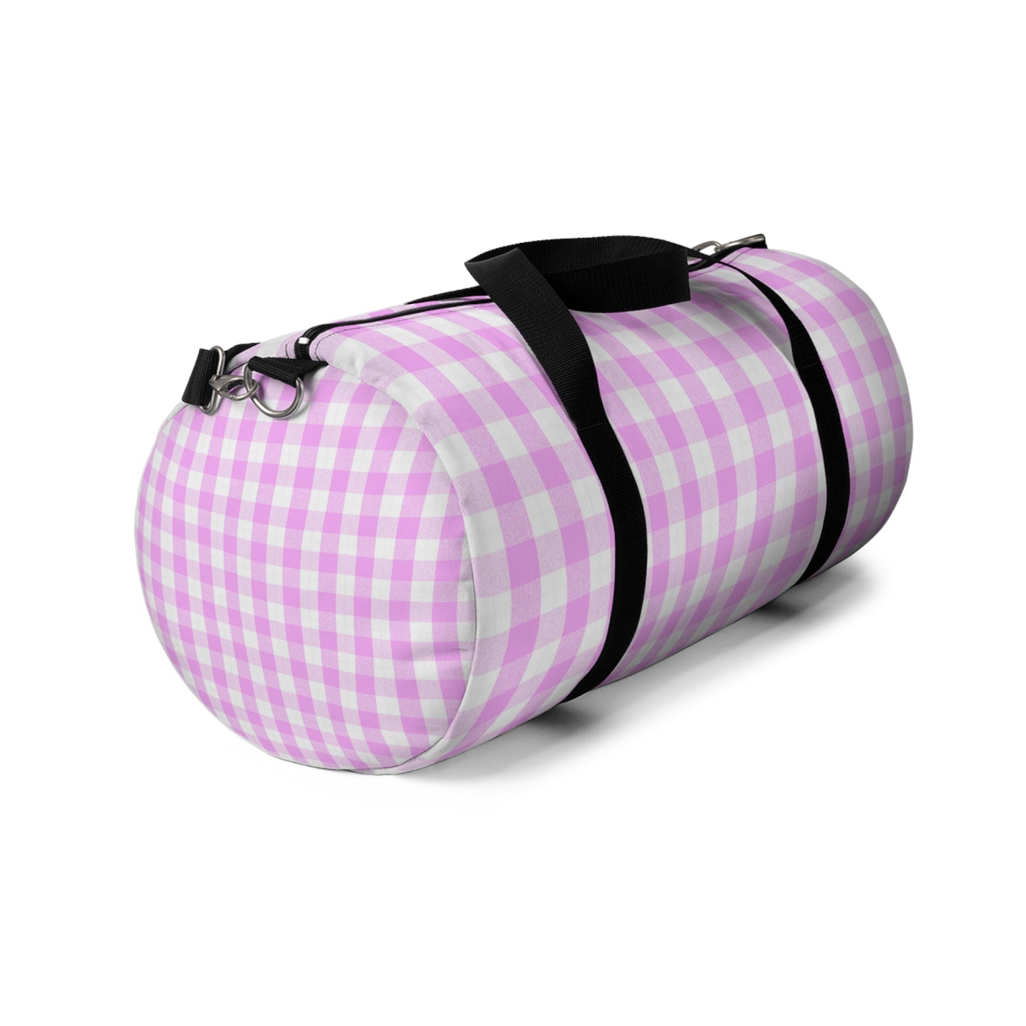 Pink Gingham Duffel Bag