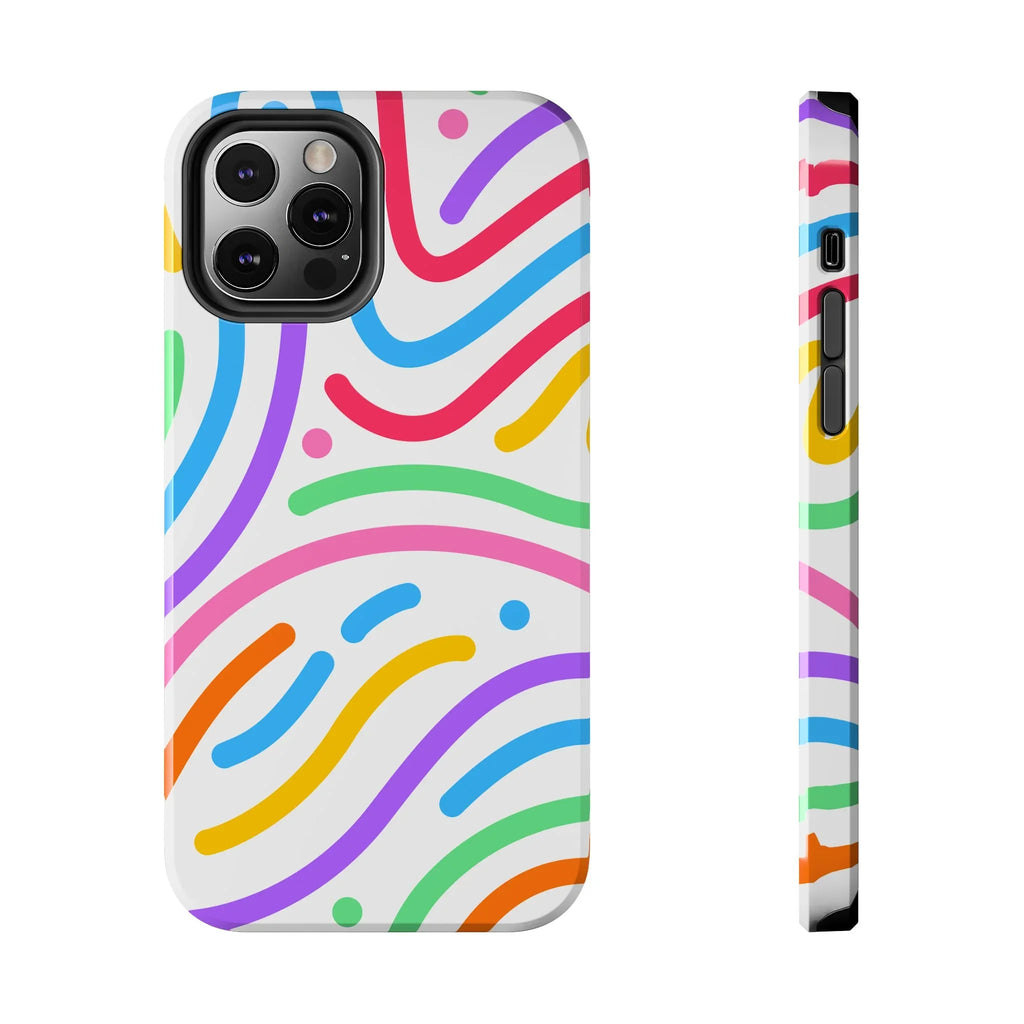 Rainbow Swirls Phone Case (Apple & Android) - Pink Sweetheart
