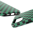 Checkered Kimono Tough Phone Case (Apple & Android) - Pink Sweetheart