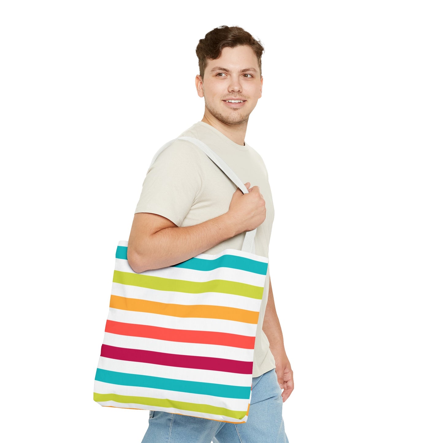 Colorful Candy Lines Tote Bag