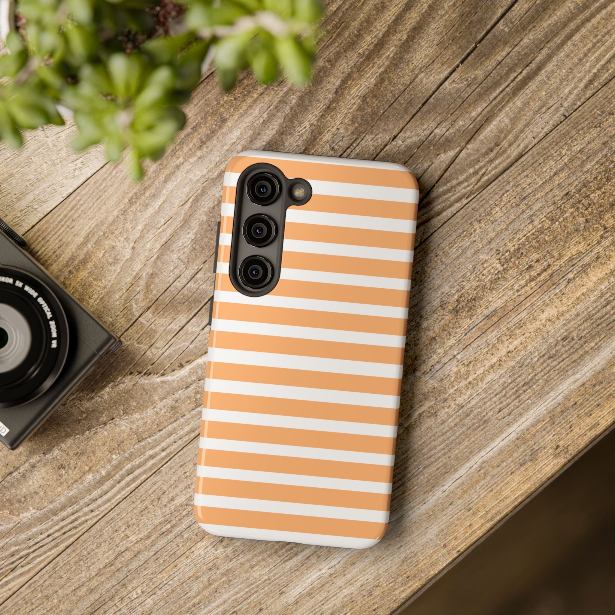 Orange Stripe Lines Phone Case (Apple & Android)
