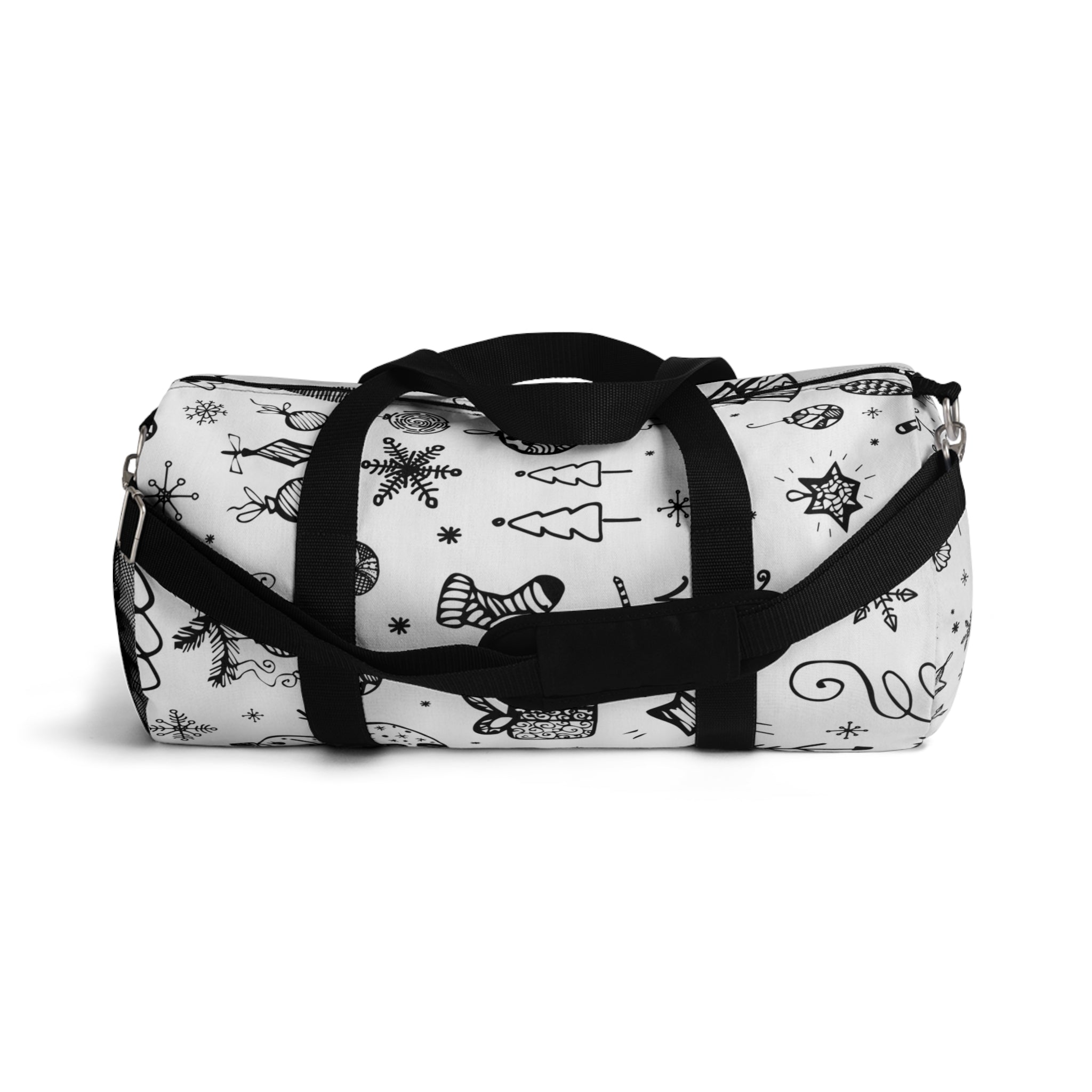 Black and White Christmas Duffel Bag