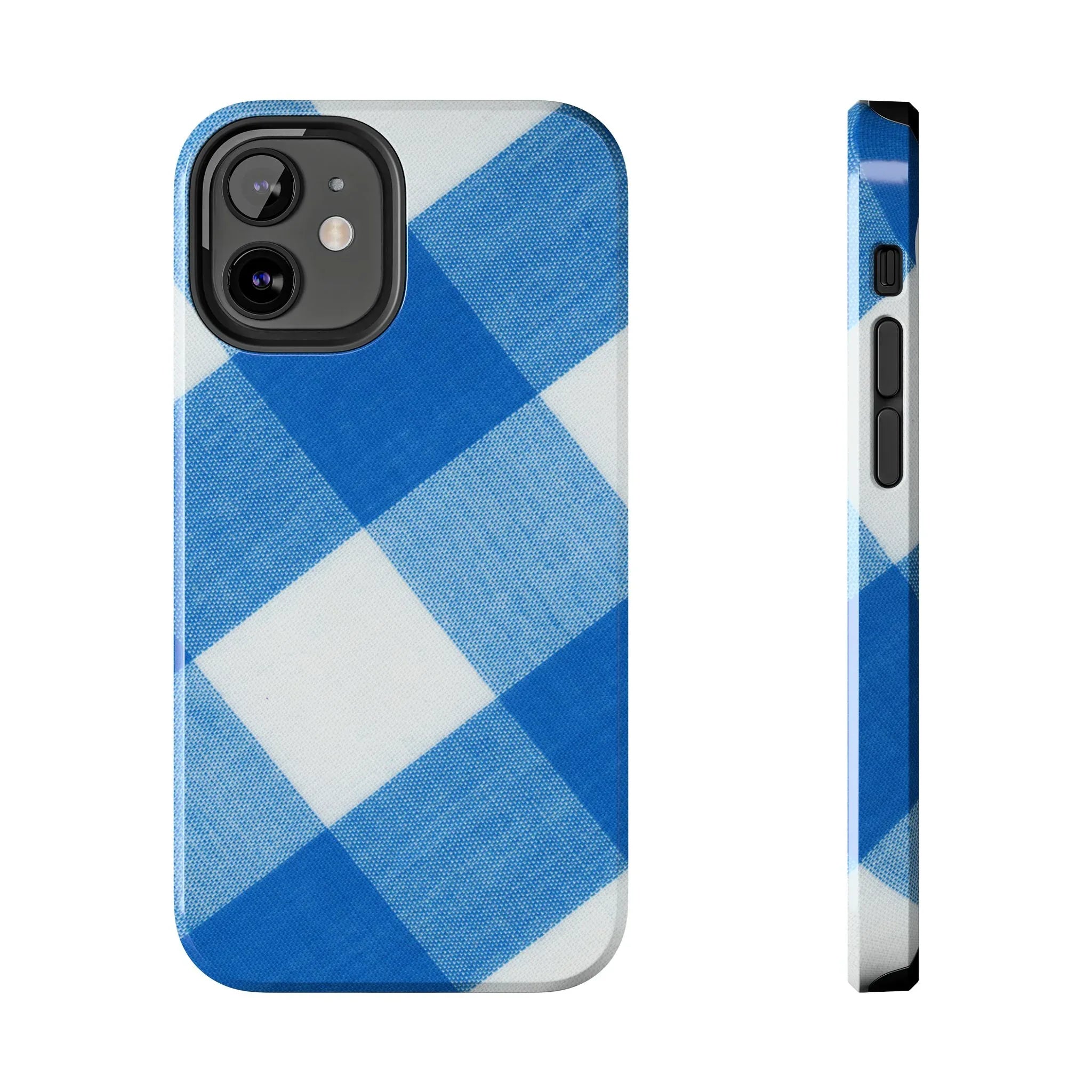 Classic Blue Gingham Phone Case (Apple & Android) - Pink Sweetheart